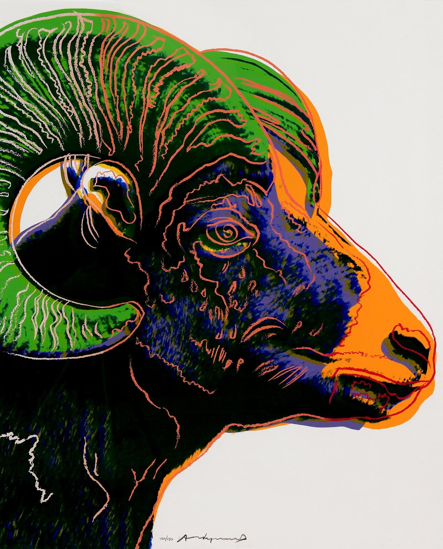 Andy Warhol, Endangered Species: Bighorn Ram (II 302), 1983